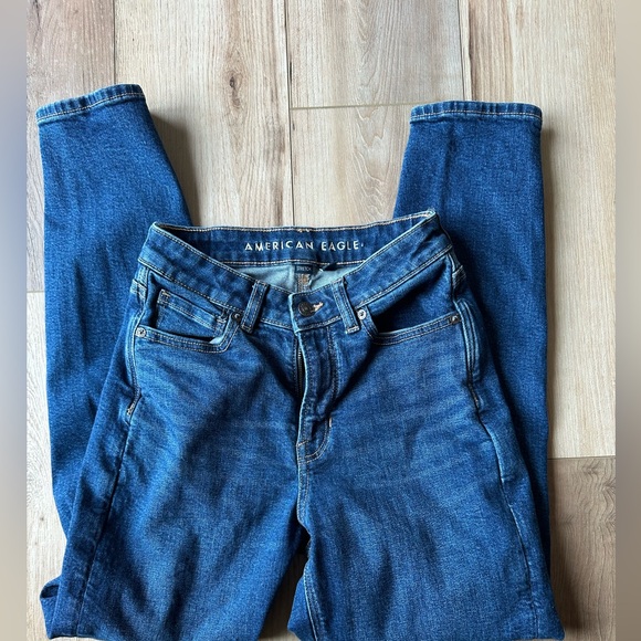American Eagle Outfitters Dark Blue‎ Denim skinny mom size 0 - Picture 3 of 7